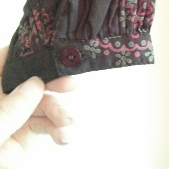 Anthro Viola 100% Cotton Peasant Dress Size 0 Cottagecore Prairiecore Boho Folk - Picture 8 of 16